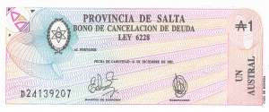 1 Austral Argentinien 1987 P.S2612e